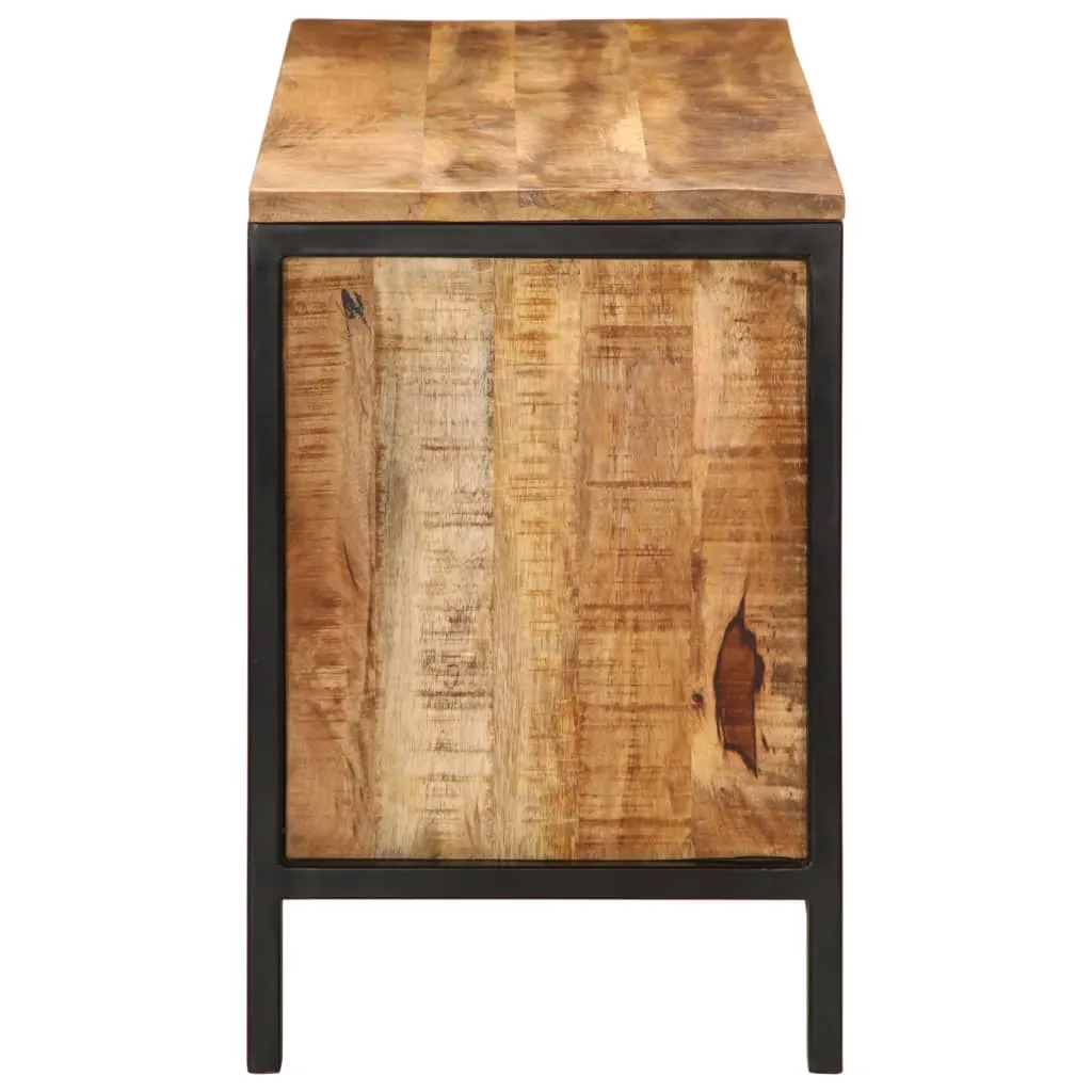 Shoe Bench 110x35x51 cm Solid Rough Wood Mango