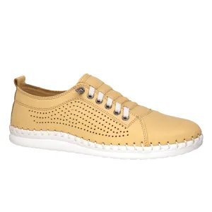 Shoe Max Spring/Summer-2025-S25-Leora 01 Everly-Leather Shoes-Yellow