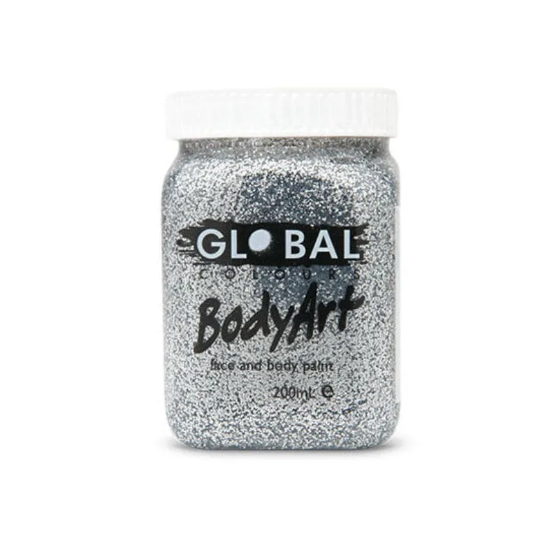 Silver Glitter Face and Body Paint