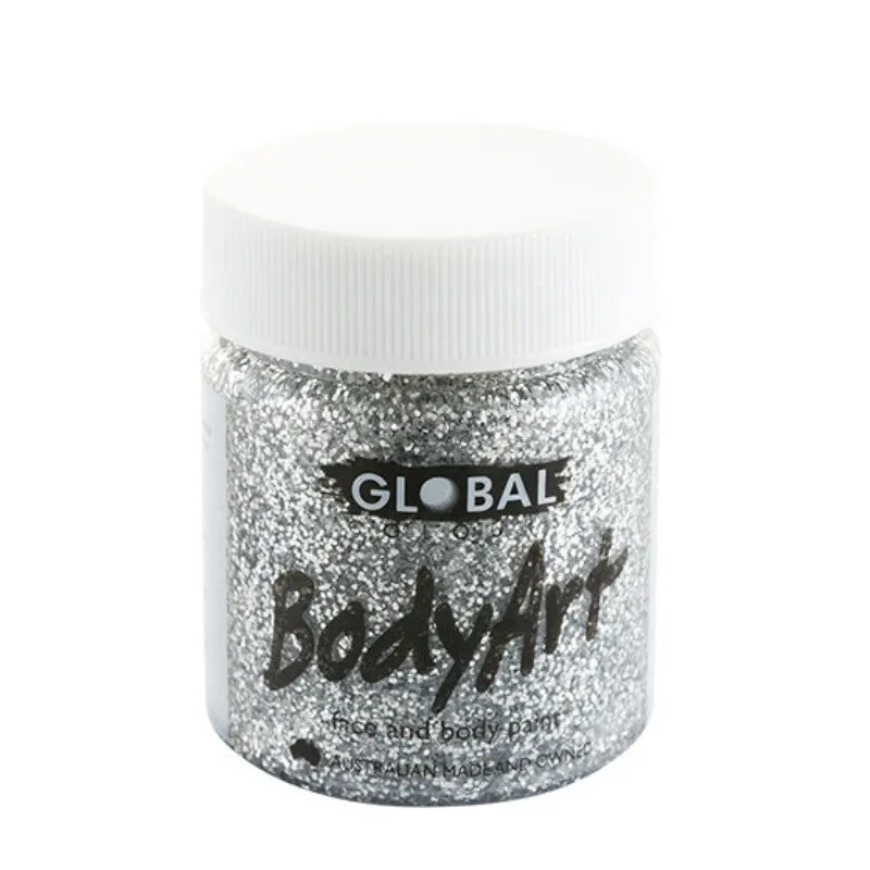 Silver Glitter Face and Body Paint