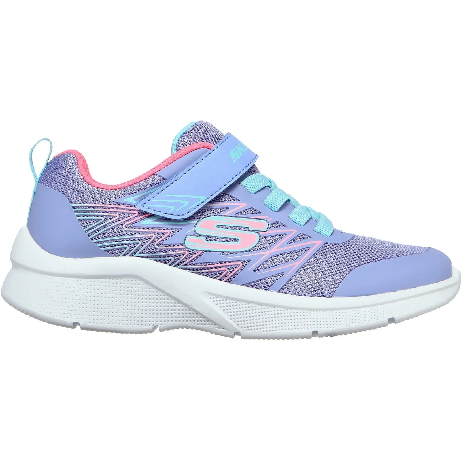 Skechers (GAR302468L) Childrens Sports Microspec Bold Delight Shoes in UK 1.5 to 13.5