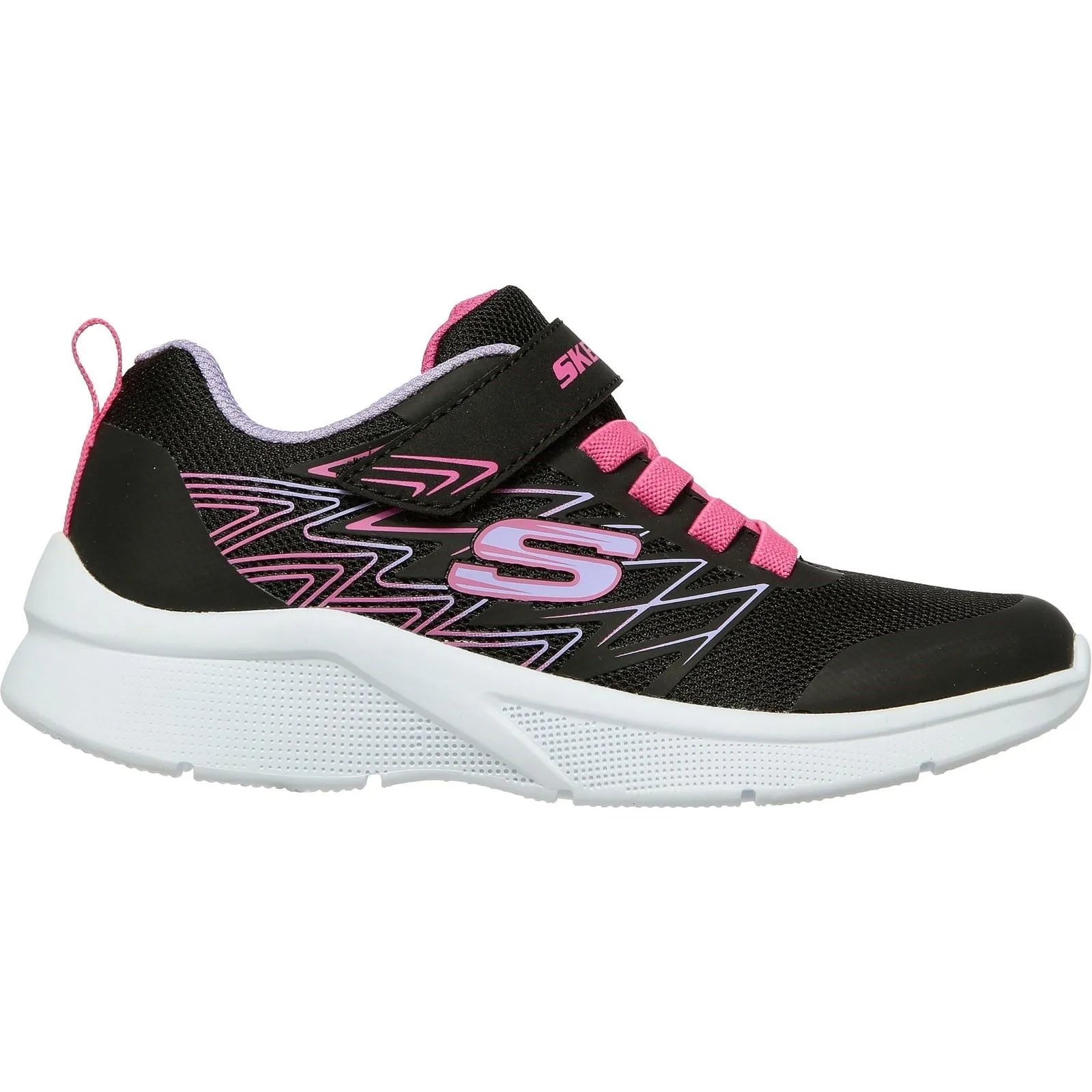 Skechers (GAR302468L) Childrens Sports Microspec Bold Delight Shoes in UK 1.5 to 13.5