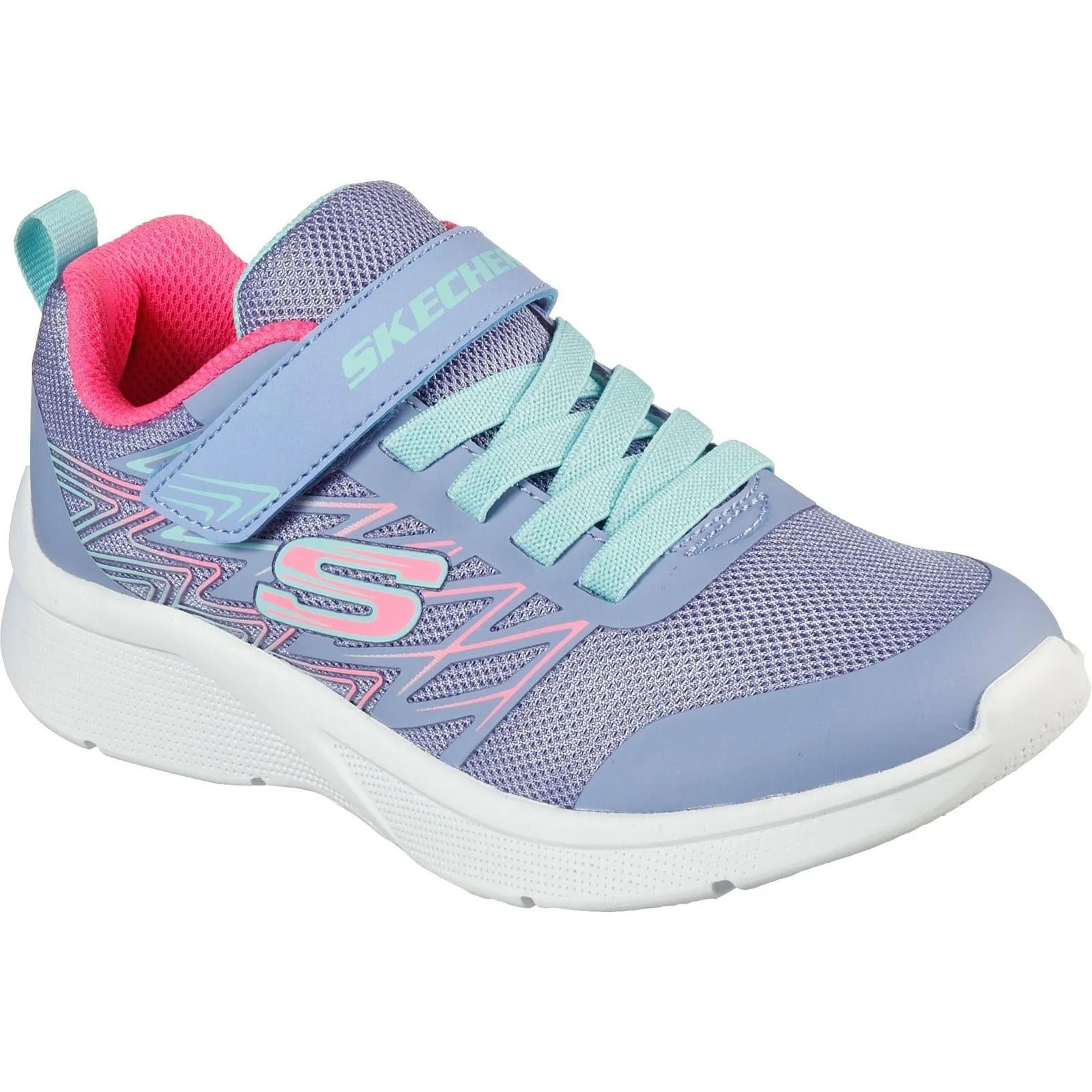 Skechers (GAR302468L) Childrens Sports Microspec Bold Delight Shoes in UK 1.5 to 13.5
