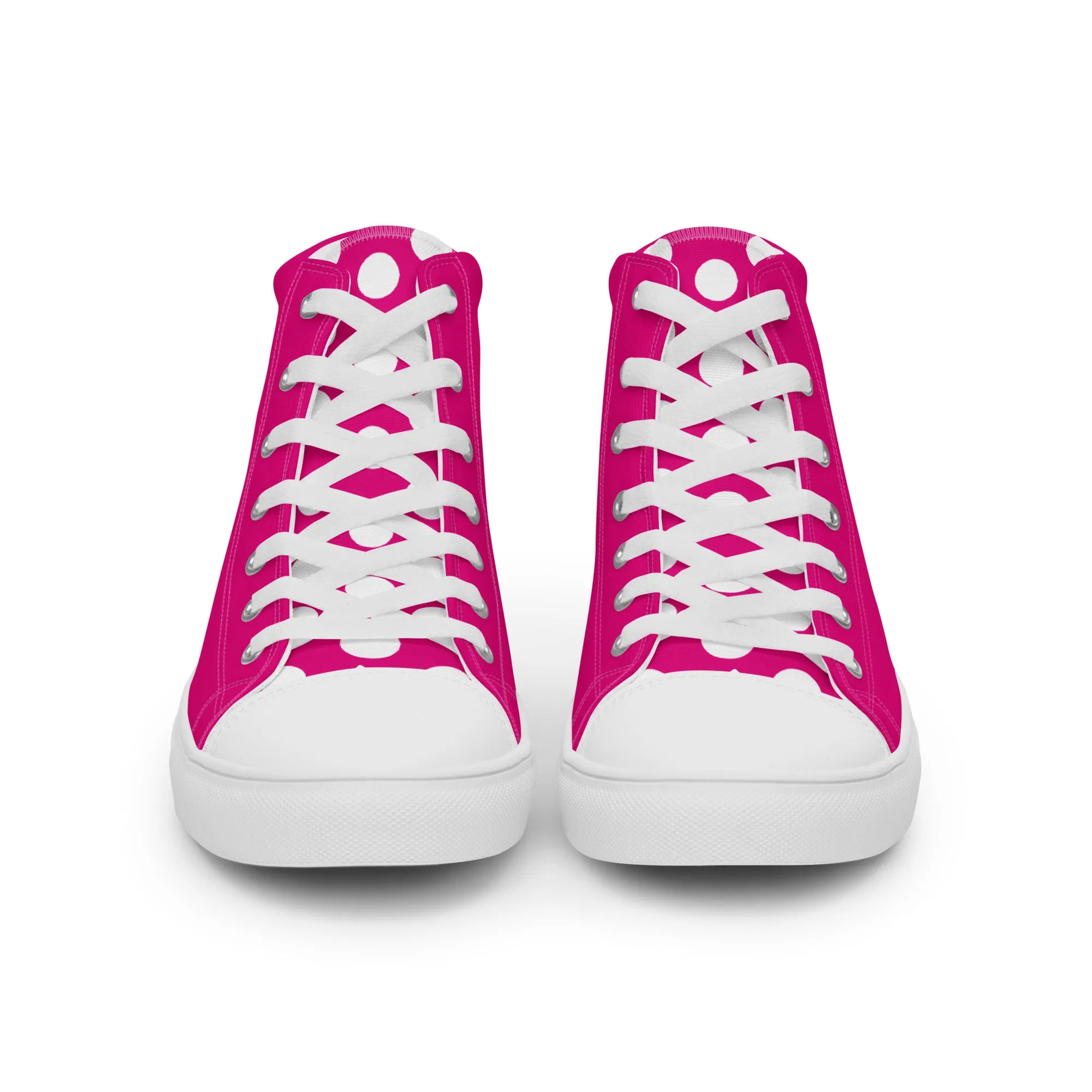 Snooty Fox Art Women’s High Top Canvas Shoes - Summer Pink