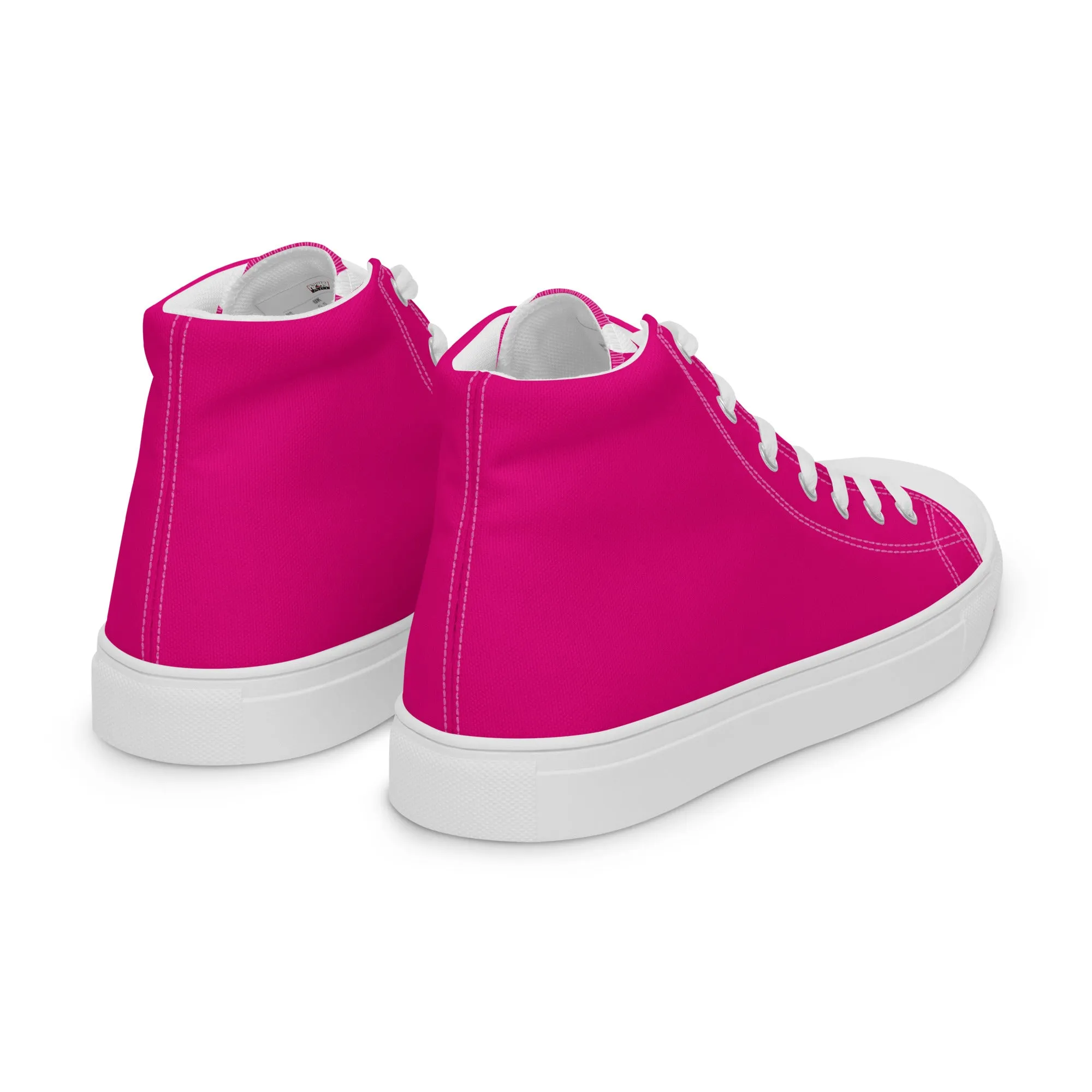 Snooty Fox Art Women’s High Top Canvas Shoes - Summer Pink