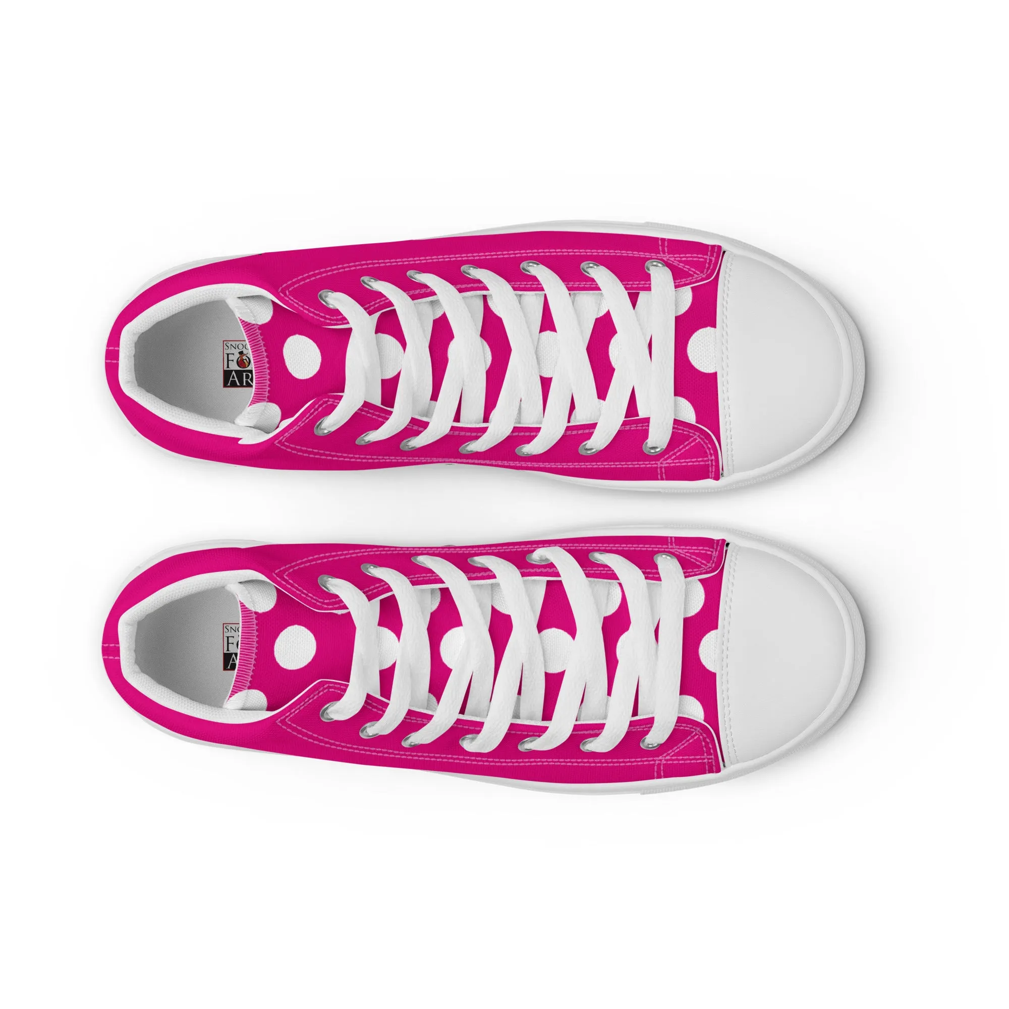 Snooty Fox Art Women’s High Top Canvas Shoes - Summer Pink