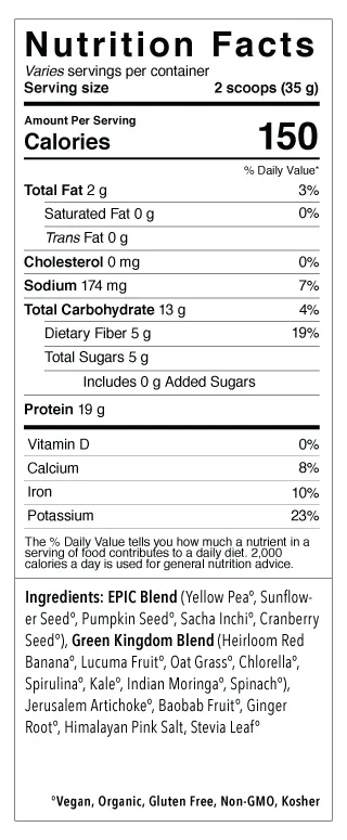 Sprout Living Epic Plant-Based Protein - Green Kingdom(455g)