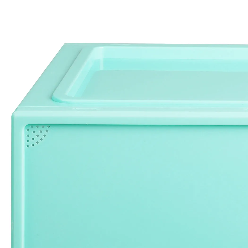 Stacked 6x Sneaker Display Case Shoe Cyan