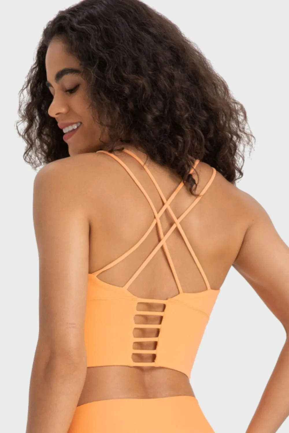 Sugar and Spice Crisscross Back Ladder Detail Sports Bra