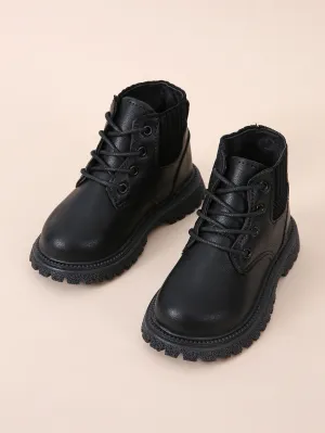 Toddler Minimalist Lace-up Front Boots