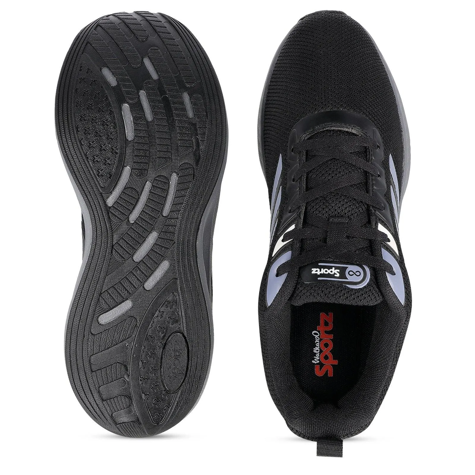 URBAN KING Men's Lace-up Sports Shoe - WS9593 Black Grey