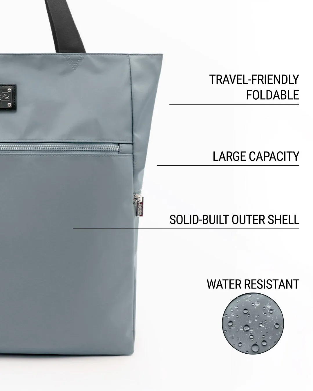 VACAY GRAY - Poolside Tote Bag Foldable/Portable | DC2