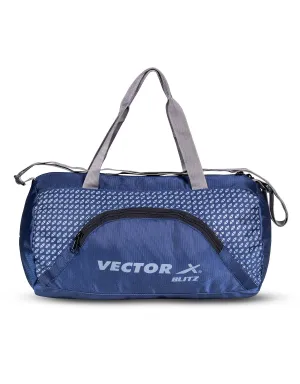 VECTOR X Polyester Blitz Gym Bag II Shoulder bag II Luggage Bag II Sports Bag (Grey-Orange) 13.5 L