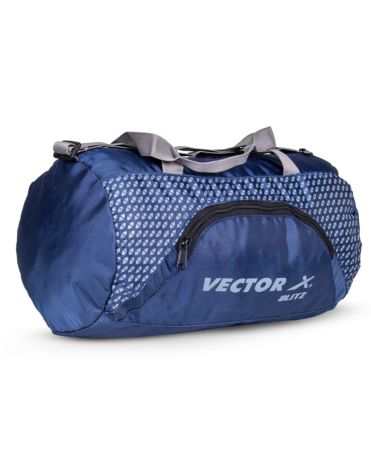 VECTOR X Polyester Blitz Gym Bag II Shoulder bag II Luggage Bag II Sports Bag (Grey-Orange) 13.5 L