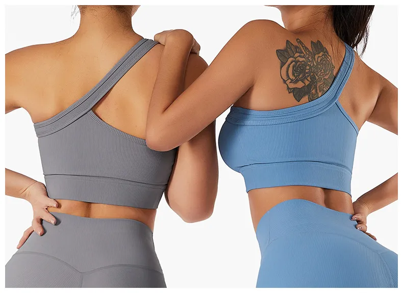 Wholesale Women's One Shoulder Sports Bra
