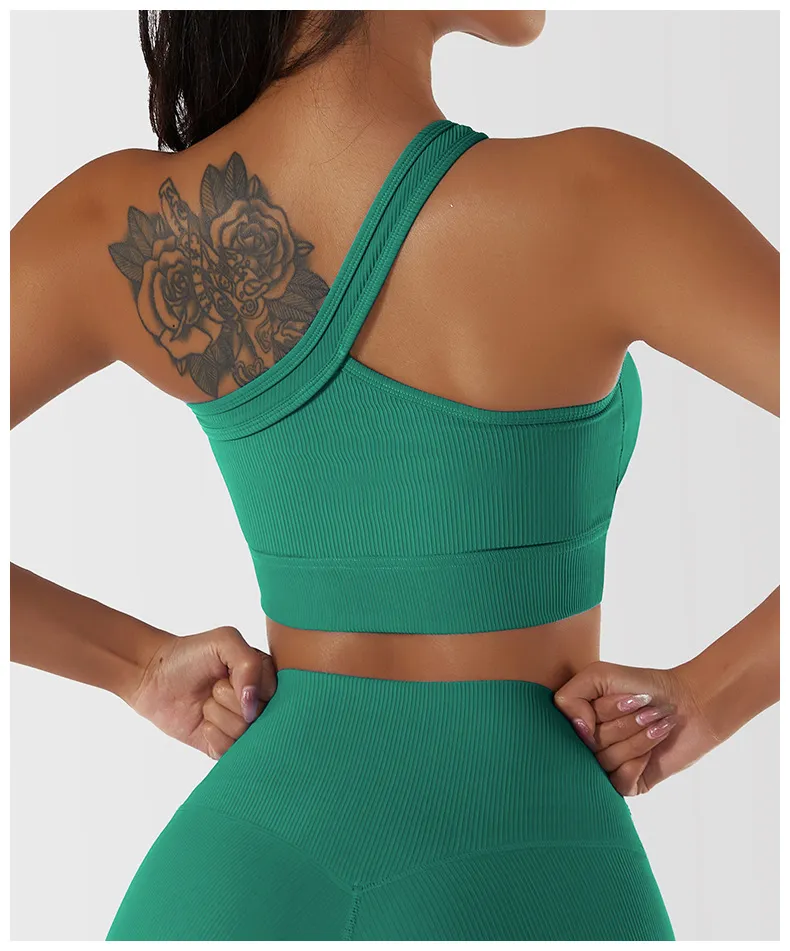 Wholesale Women's One Shoulder Sports Bra