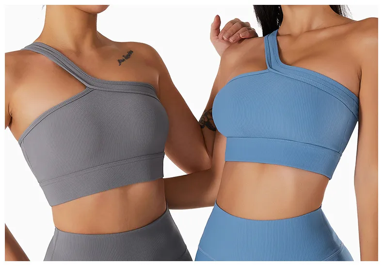 Wholesale Women's One Shoulder Sports Bra