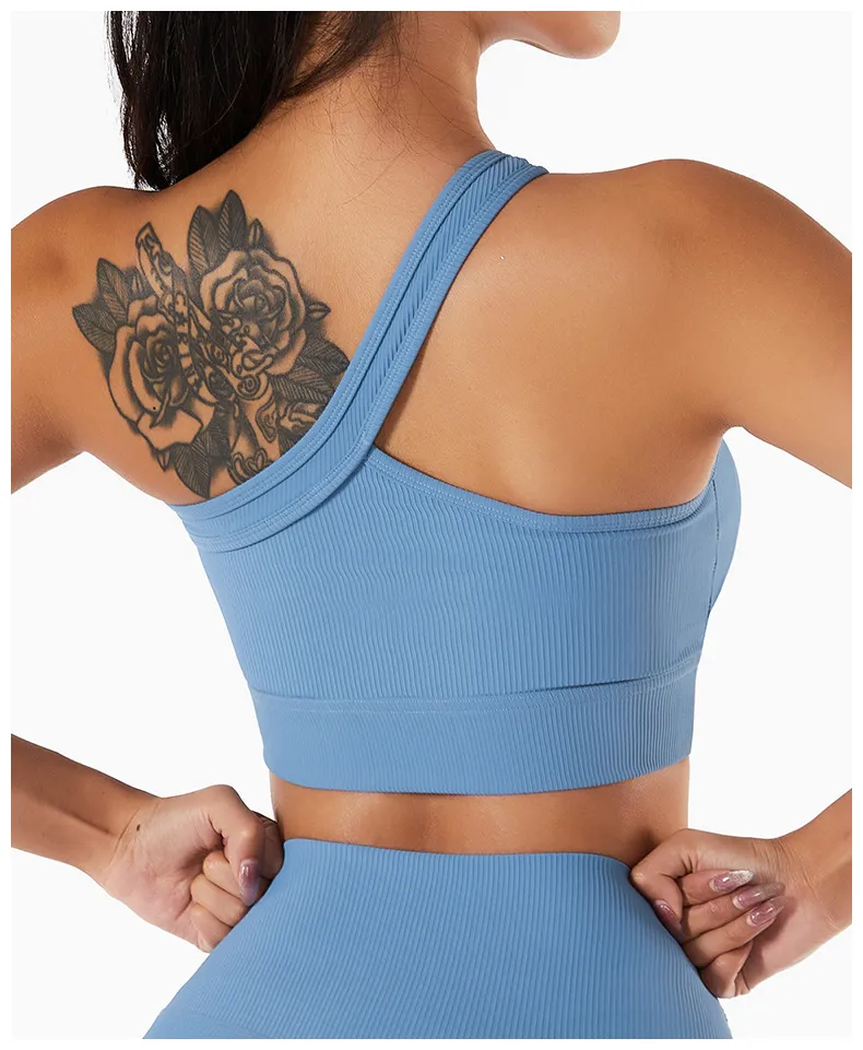 Wholesale Women's One Shoulder Sports Bra