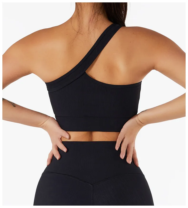 Wholesale Women's One Shoulder Sports Bra