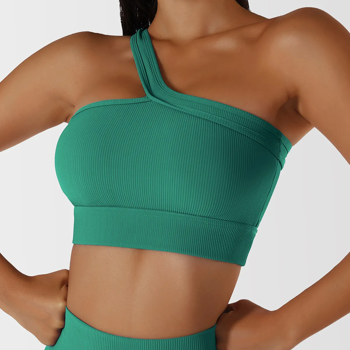 Wholesale Women's One Shoulder Sports Bra