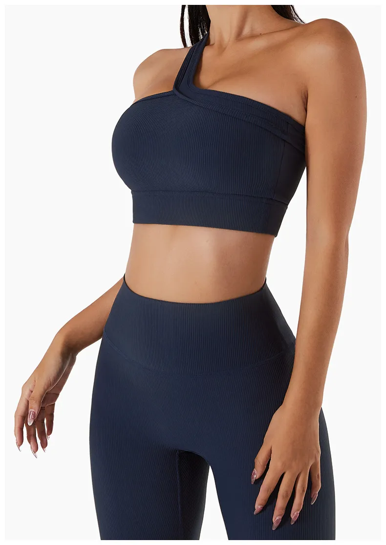 Wholesale Women's One Shoulder Sports Bra