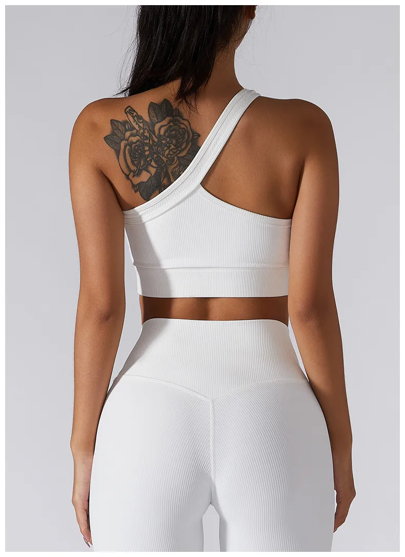 Wholesale Women's One Shoulder Sports Bra