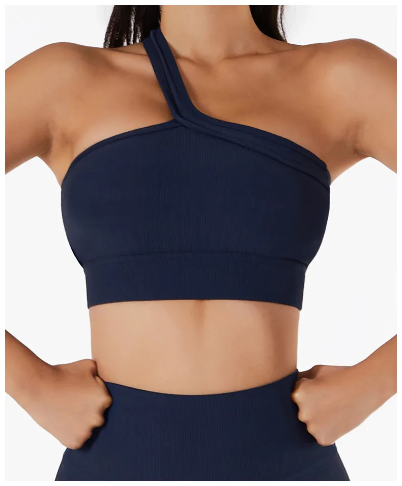 Wholesale Women's One Shoulder Sports Bra