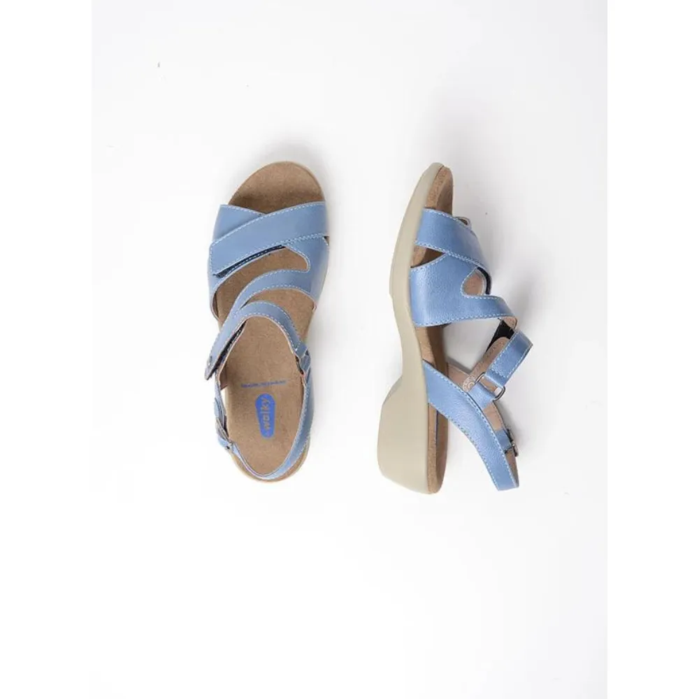Wolky Fria Sky Blue Leather Sandal (Women's)
