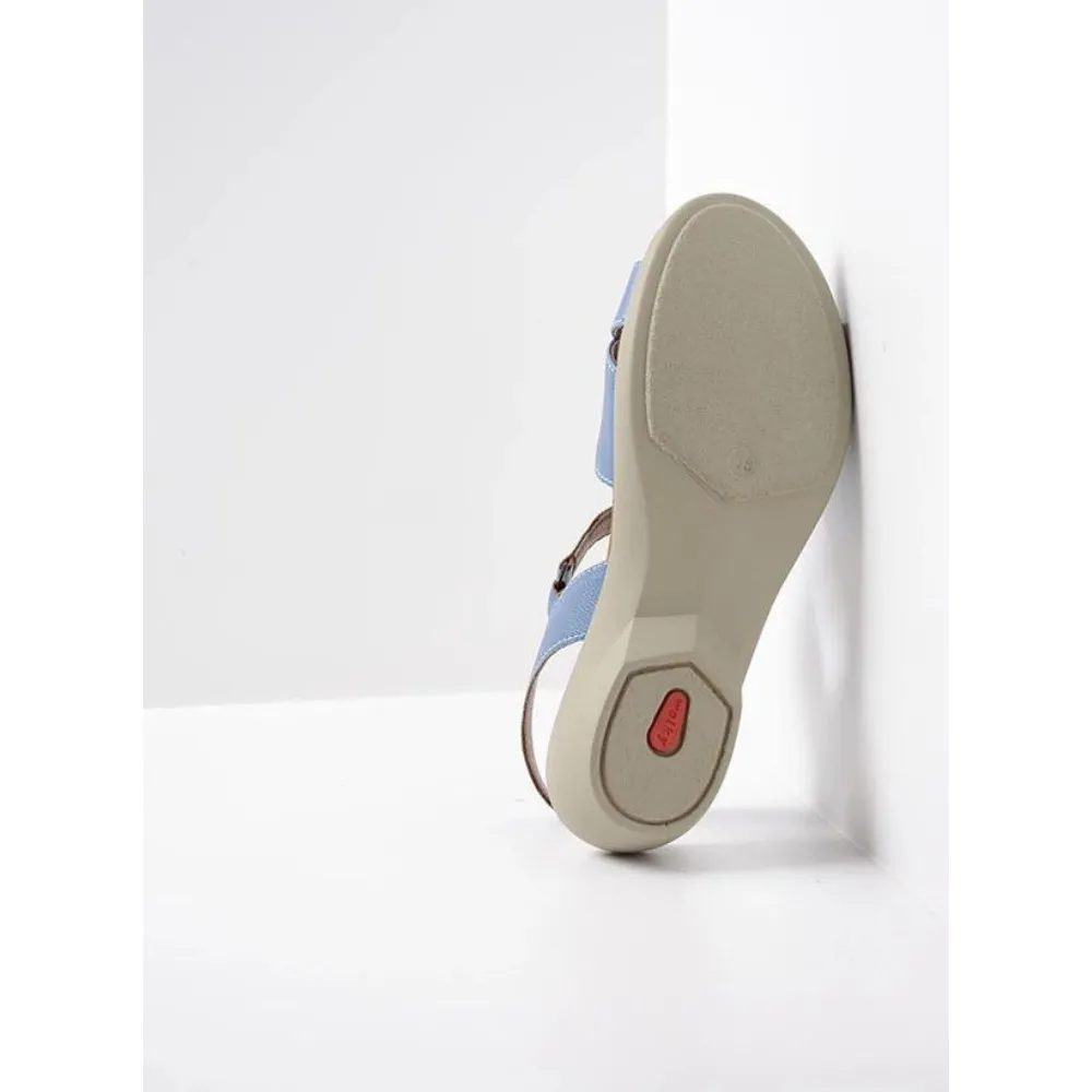 Wolky Fria Sky Blue Leather Sandal (Women's)