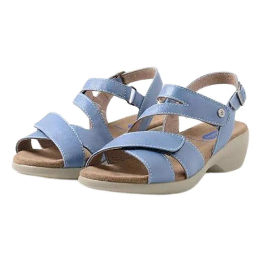 Wolky Fria Sky Blue Leather Sandal (Women's)