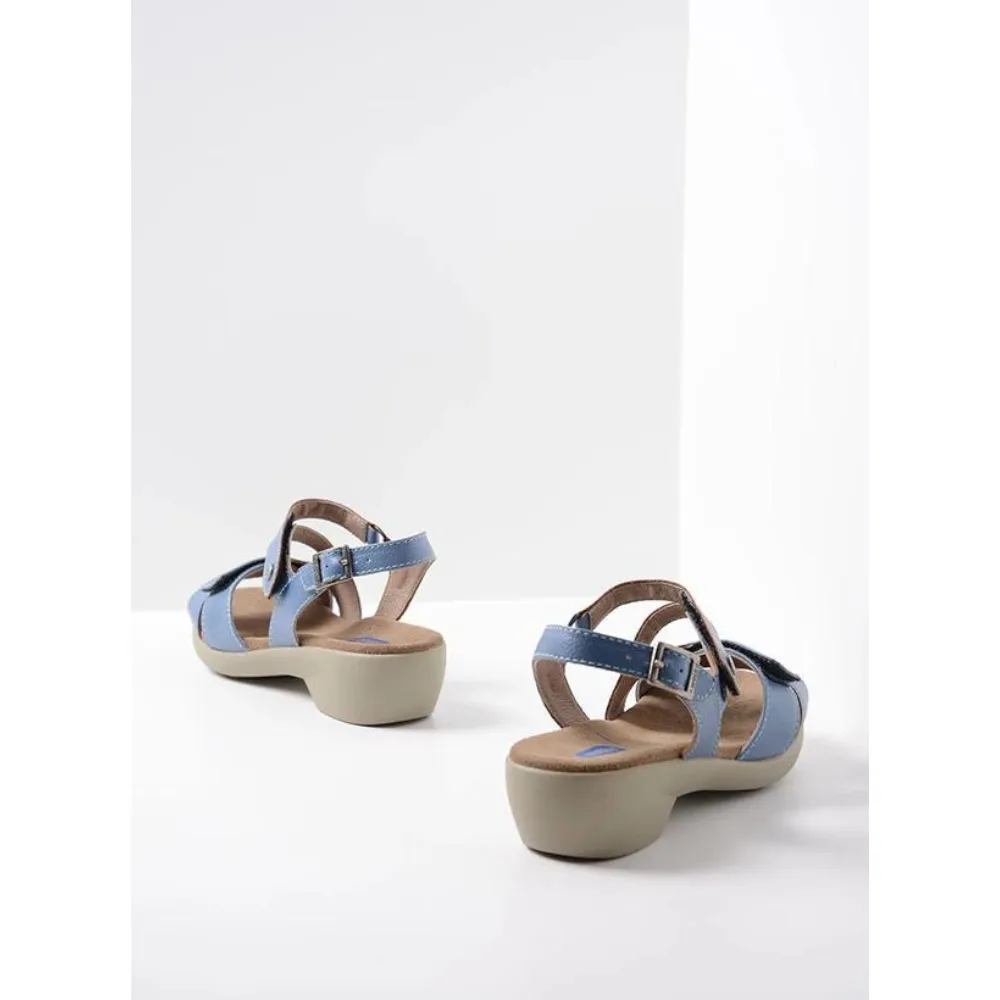 Wolky Fria Sky Blue Leather Sandal (Women's)