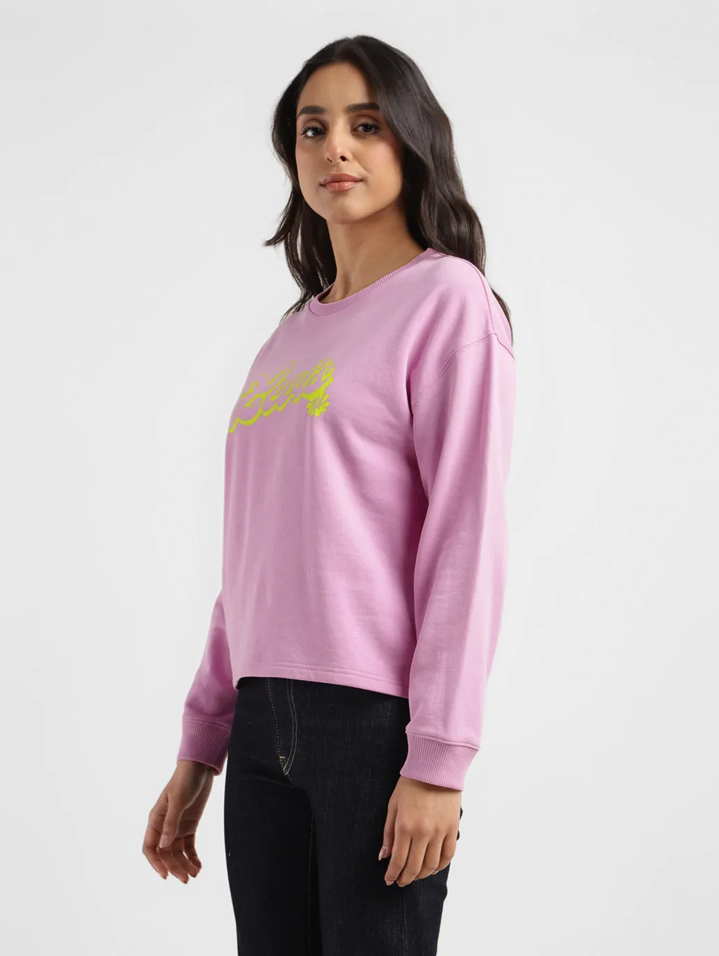 Women's Graphic Print Crew Neck Sweatshirt