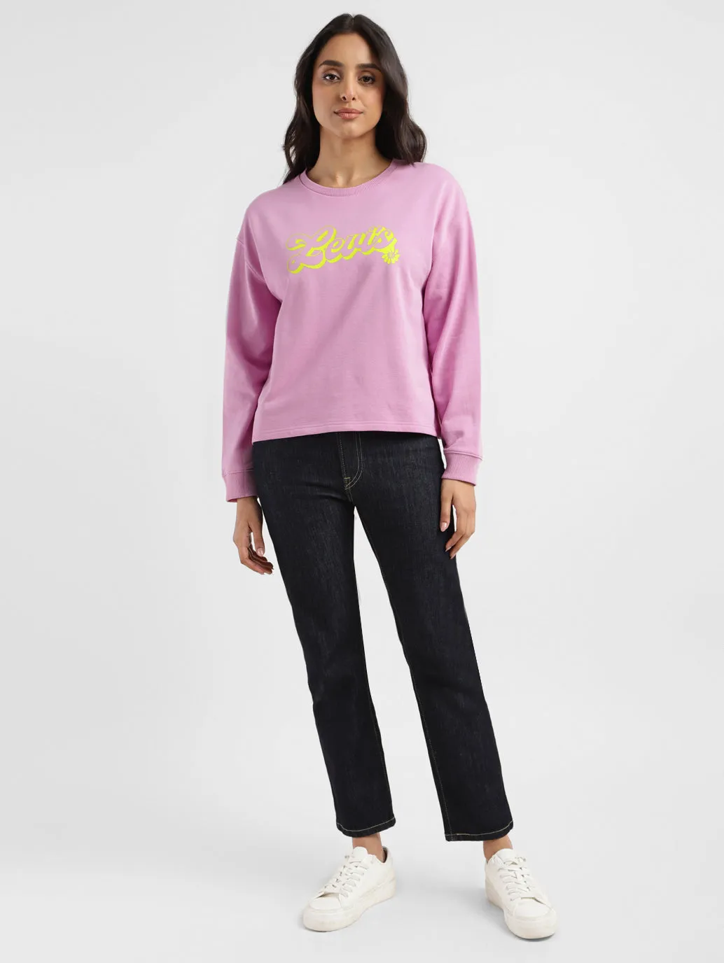 Women's Graphic Print Crew Neck Sweatshirt