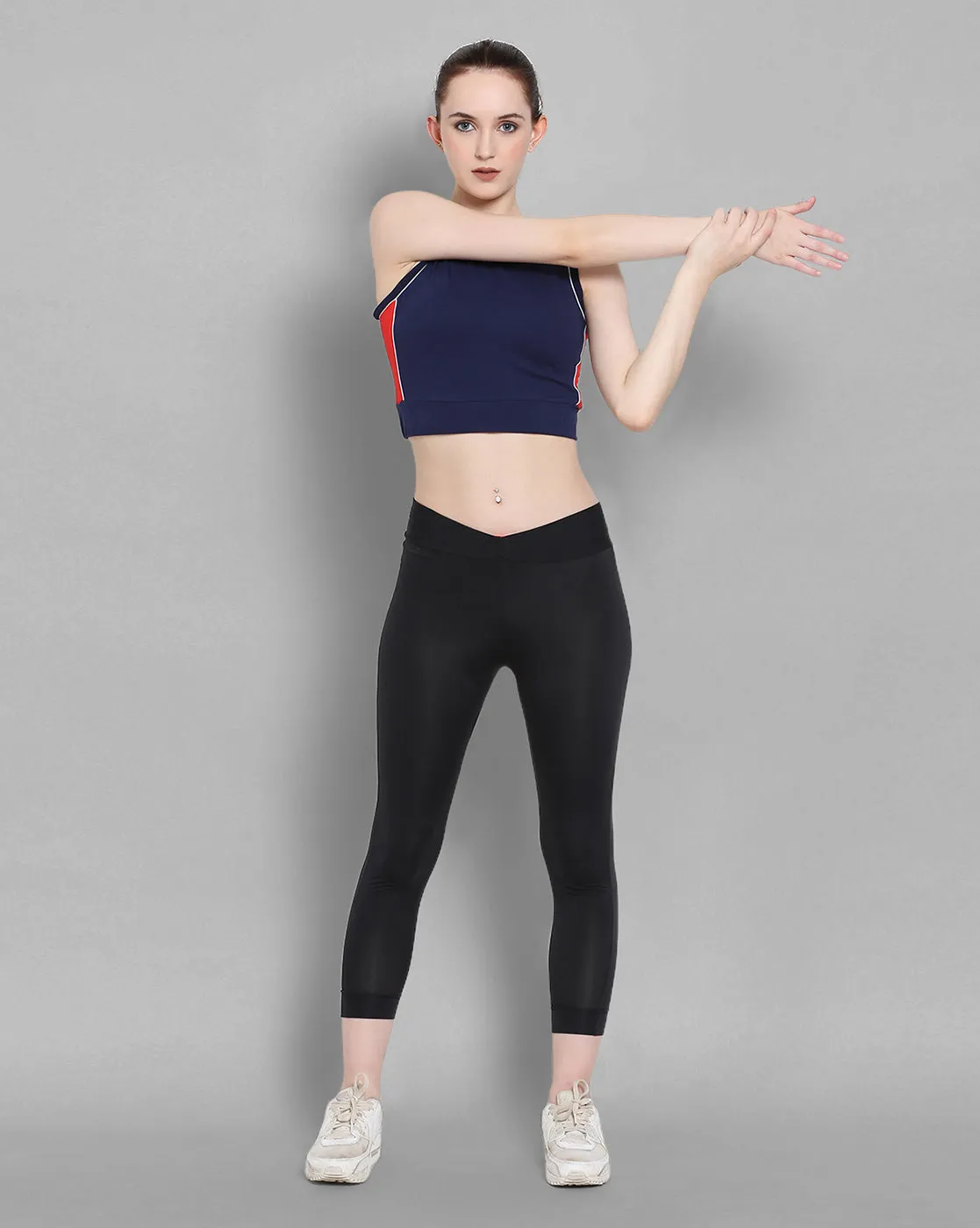 Womens Premium Cotton Lycra Smart Fit Sleeveless High Neck Top