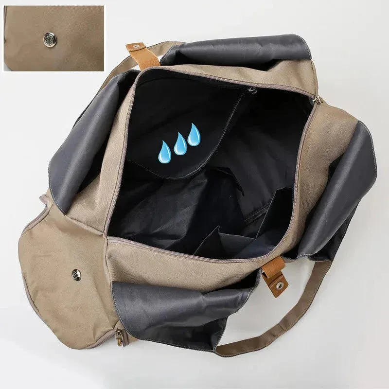 Women's Yoga Travel Bag - Waterproof Multi-Purpose Sports Tote with Shoe Pocket & Stylish Design