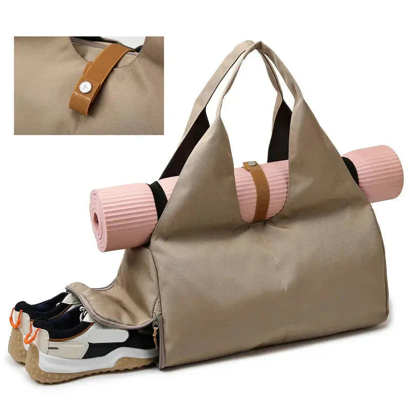 Women's Yoga Travel Bag - Waterproof Multi-Purpose Sports Tote with Shoe Pocket & Stylish Design