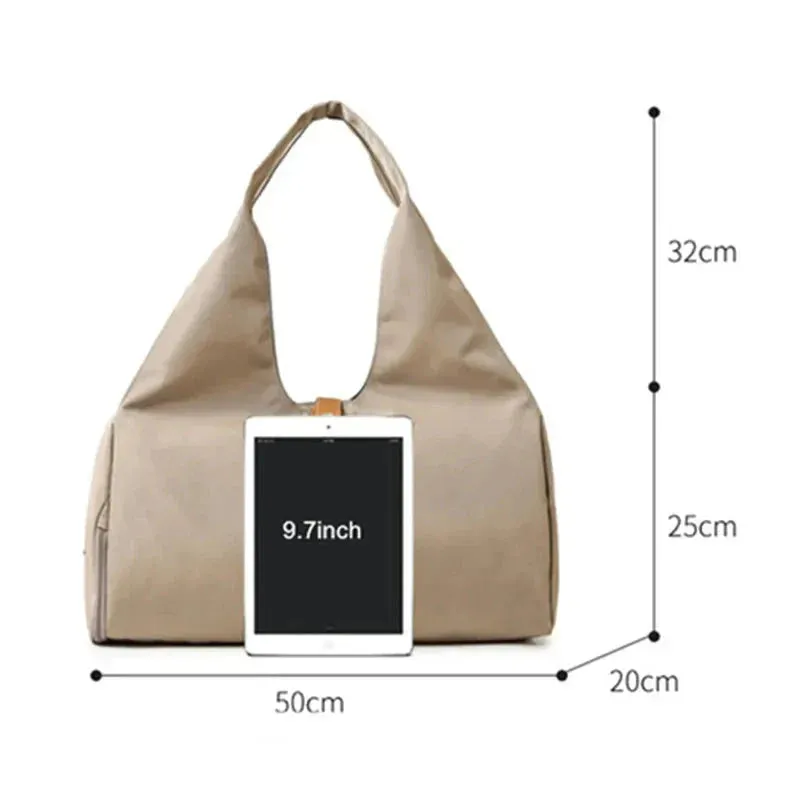 Women's Yoga Travel Bag - Waterproof Multi-Purpose Sports Tote with Shoe Pocket & Stylish Design