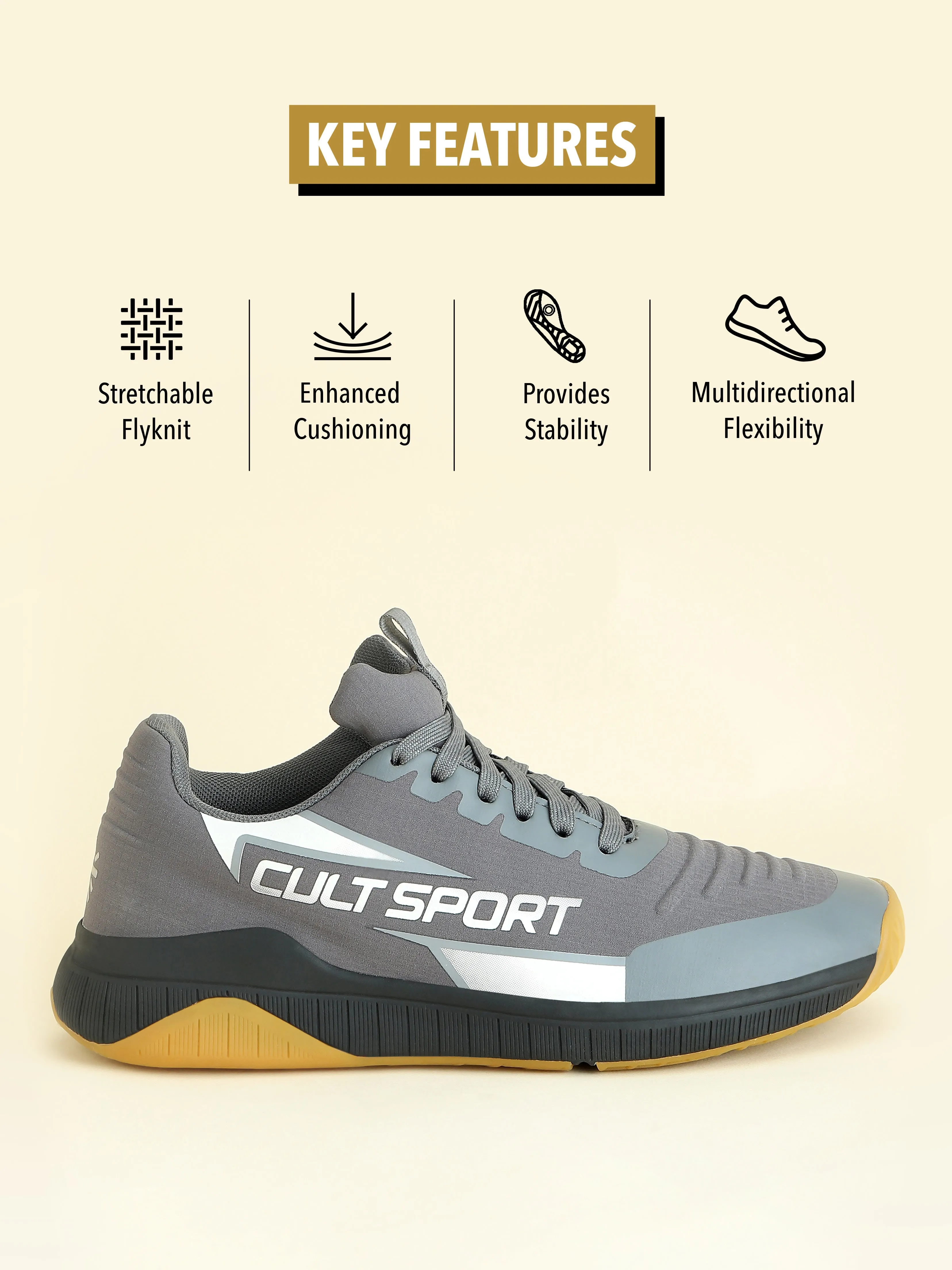 X1 Men Training Shoes - Grey