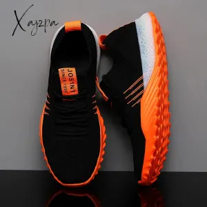Xajzpa - Plus Size Light Weight  Mesh Men Sport Shoes Women Sneakers Man Black Orange Breathable Running Shoes Men's Sports Gym