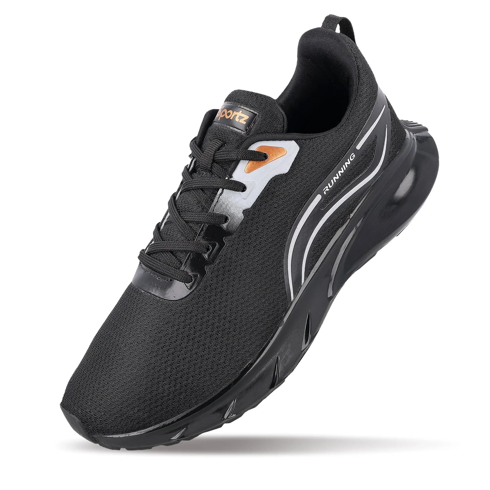 ZYLOK Men's Lace-up Sports Shoe - Black Gold